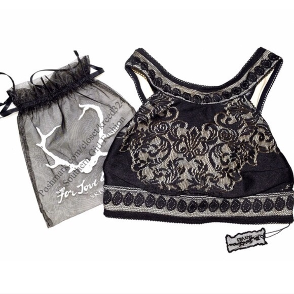 For Love & Lemons Lace Bralette Crop Top - Picture 2 of 4